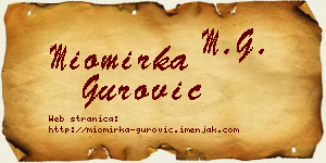 Miomirka Gurović vizit kartica